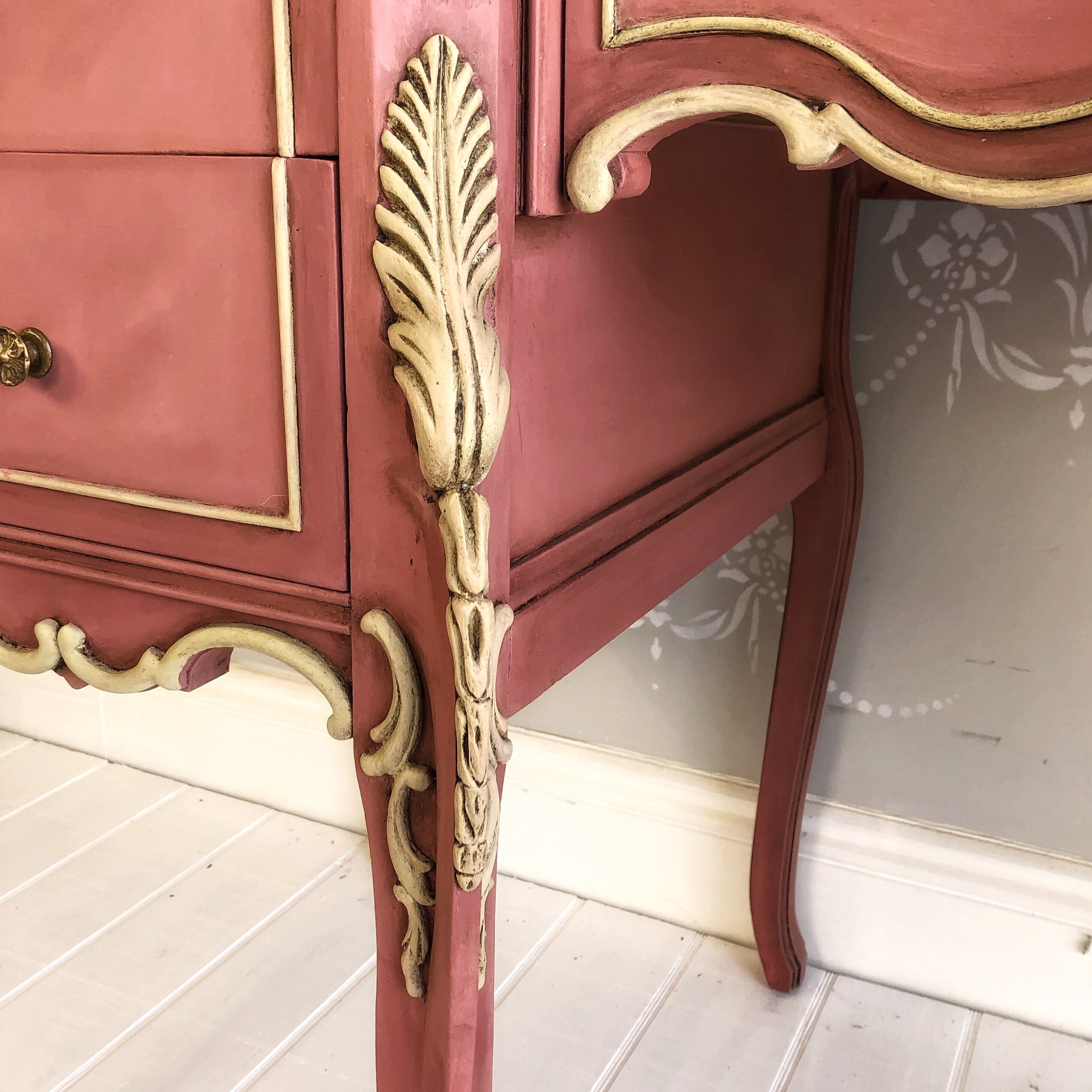 Upcycled Vintage Rose Vanity Makeup Table Painted Furniture Etsy