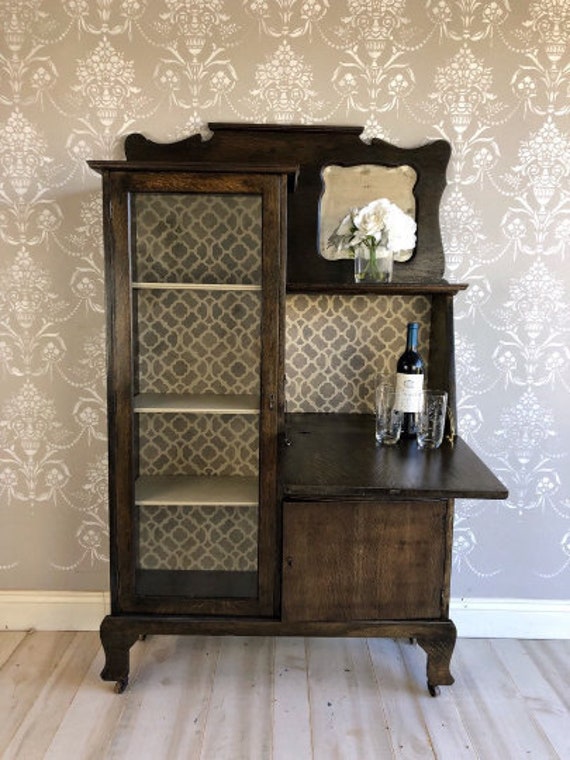 Upcycled Painted Vintage Furniture Antique Liquor Bar Wine Etsy