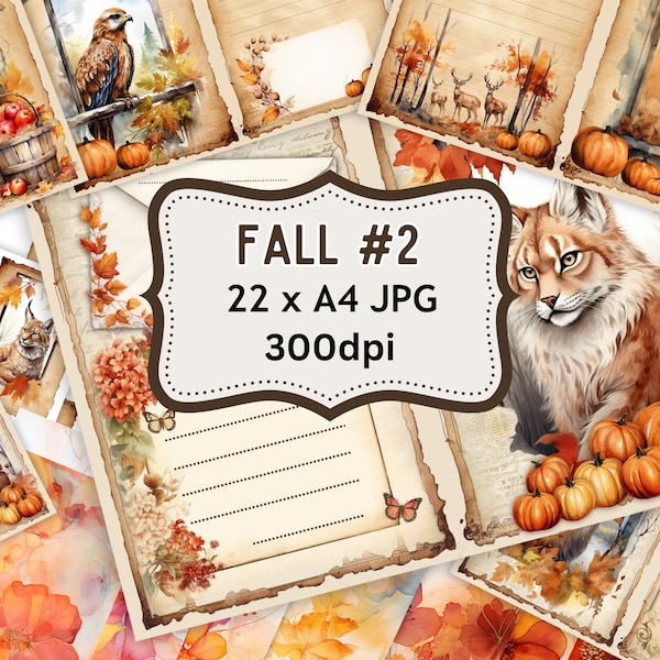 Fall Scrapbook Paper - Etsy