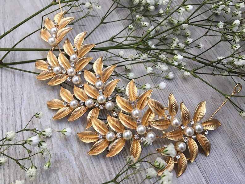 Gold Leaf Hair CombGold Leaf Hair AccessoryGold Leaf Bridal Hair CombWedding hair CombRustic WoodlandBohemian Head PieceBoho Hairpiece