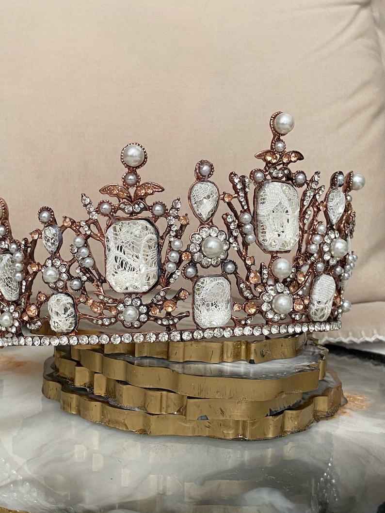Gorgeous Queen Baroque Crown HeadpieceQueen TiaraBlack Crown Headpiece For WomenQueen HeadpieceGothic HeaddressGothic Tiara Crown