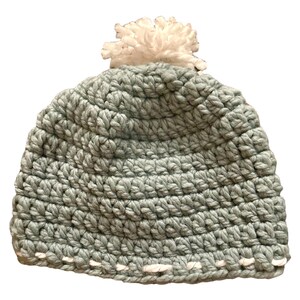 Aqua Winter Ladies Crochet Beanie