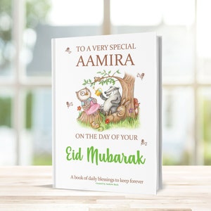 Eid Mubarak Keepsake Gift Book, A Very Special Personalised Book of Blessings Especially Made for A Child's Eid Mubarak Celebration image 1