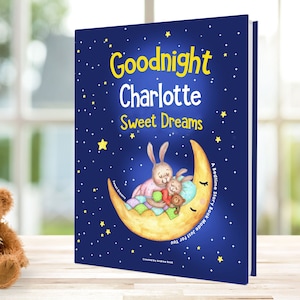 Personalised Goodnight Sweet Dreams Bedtime Story Book for Children Aged 0-5 years. Made To Help Settle A Child to Sleep. For Any Occasion