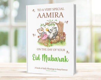 Eid Mubarak Keepsake Gift Book, A Very Special Personalised Book of Blessings Especially Made for A Child's Eid Mubarak Celebration