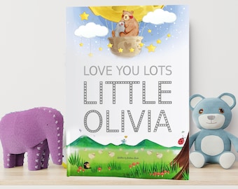 1st Birthday Gift - Personalized Book of Love and Kindness for Boys and Girls - Include 10 Family Member in the Book - NEXT DAY DISPATCH