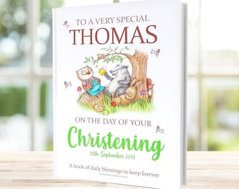 Personalised Christening Gift Book for Baby. A Very Special Book of Blessings Especially Made for Child's Christening Day