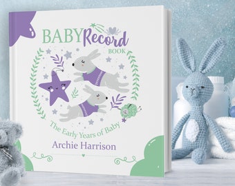 Personalised Baby Record Book: Keepsake Memory & Milestone Journal