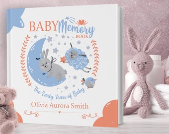 Baby Memory Book Personalized for Mother and Child - A Wonderful Book of Precious Firsts. Add All Your Memories and Milestones