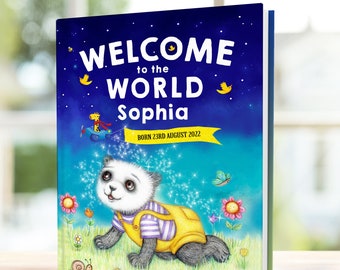 Personalized Welcome To The World Book, For Children Aged 0-5 Years. Beautiful Keepsake Gift, Great for Birthdays, Baptisms, Baby Shower