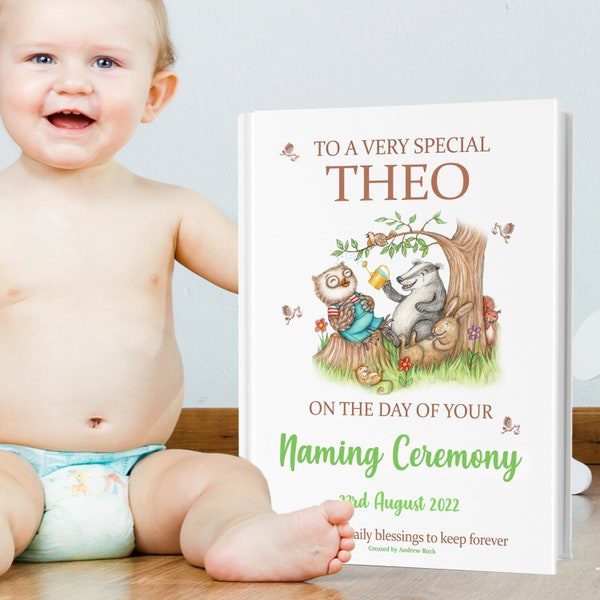 Naming Day Gift Book - A Very Special Personalised Book of Blessings Especially Made for a Naming Day Ceremony