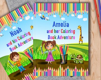 Coloring Book For Children Personalised With Name And Personal Message Inside