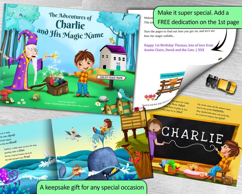 1st Birthday Gift A Fun Personalised Story Book Perfect for Children Aged 0-8 Years A Life Long Keepsake Gift NEXT DAY DISPATCH image 2