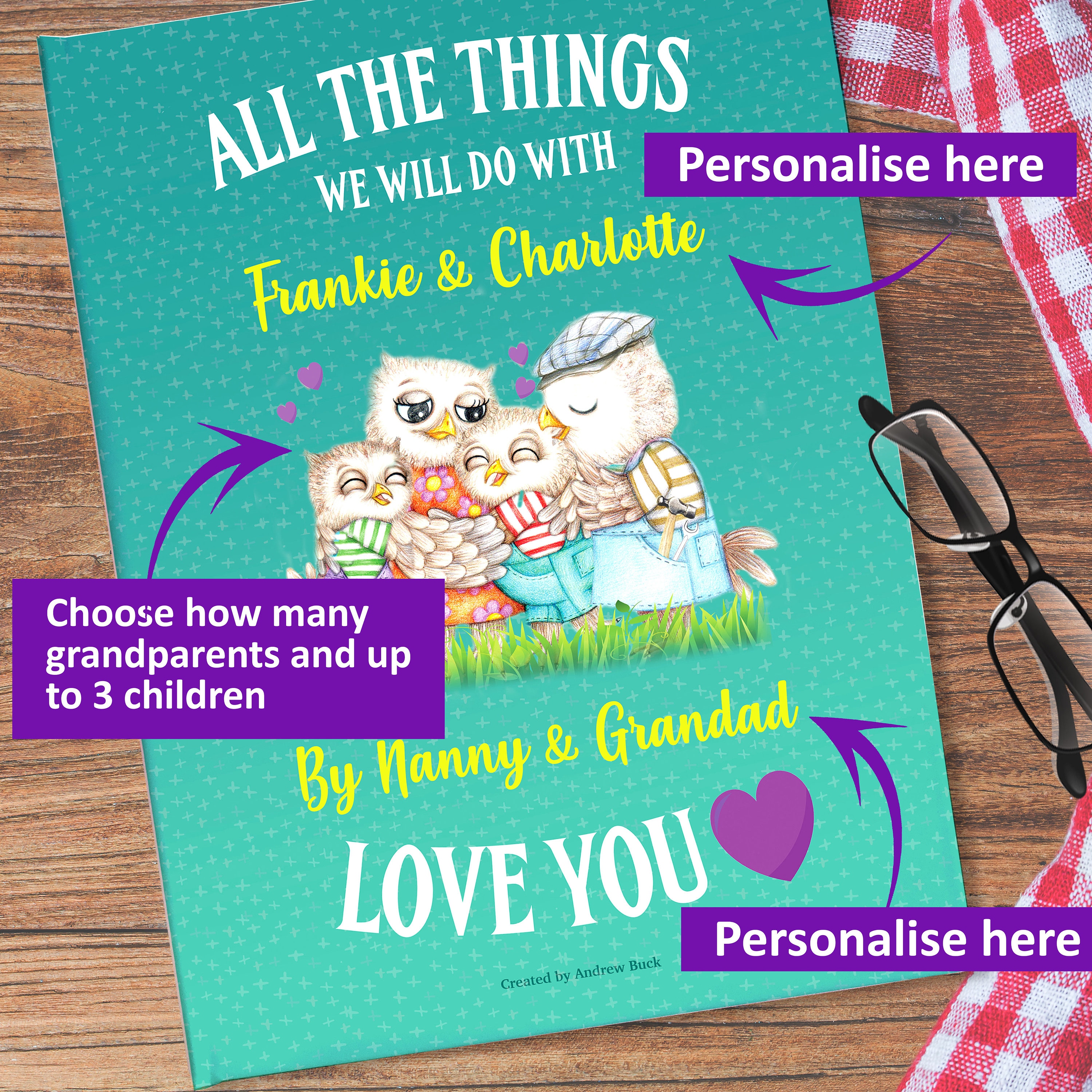 Personalized Book for Grandchildren From Grandparents. All the the