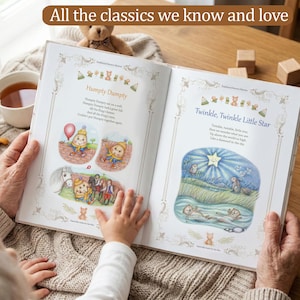 Personalised Christening / Baptism Gift Book of Classic Nursery Rhymes: Keepsake Treasury image 6