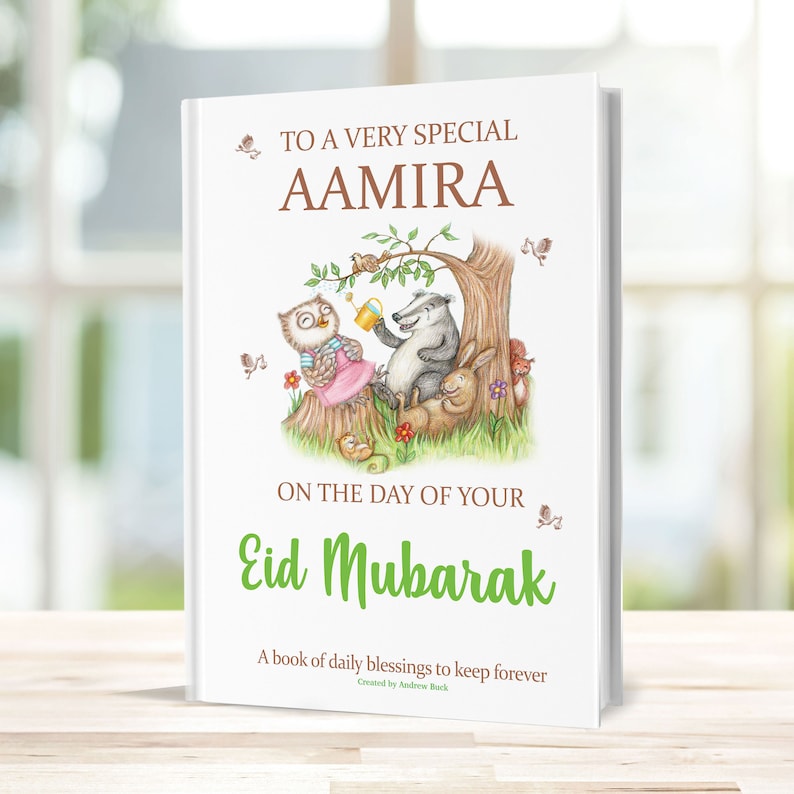 Eid Mubarak Keepsake Gift Book, A Very Special Personalised Book of Blessings Especially Made for A Child's Eid Mubarak Celebration image 8