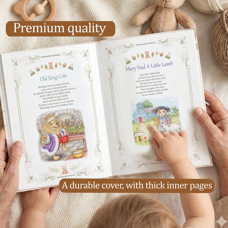Personalised Christening / Baptism Gift Book of Classic Nursery Rhymes: Keepsake Treasury image 7
