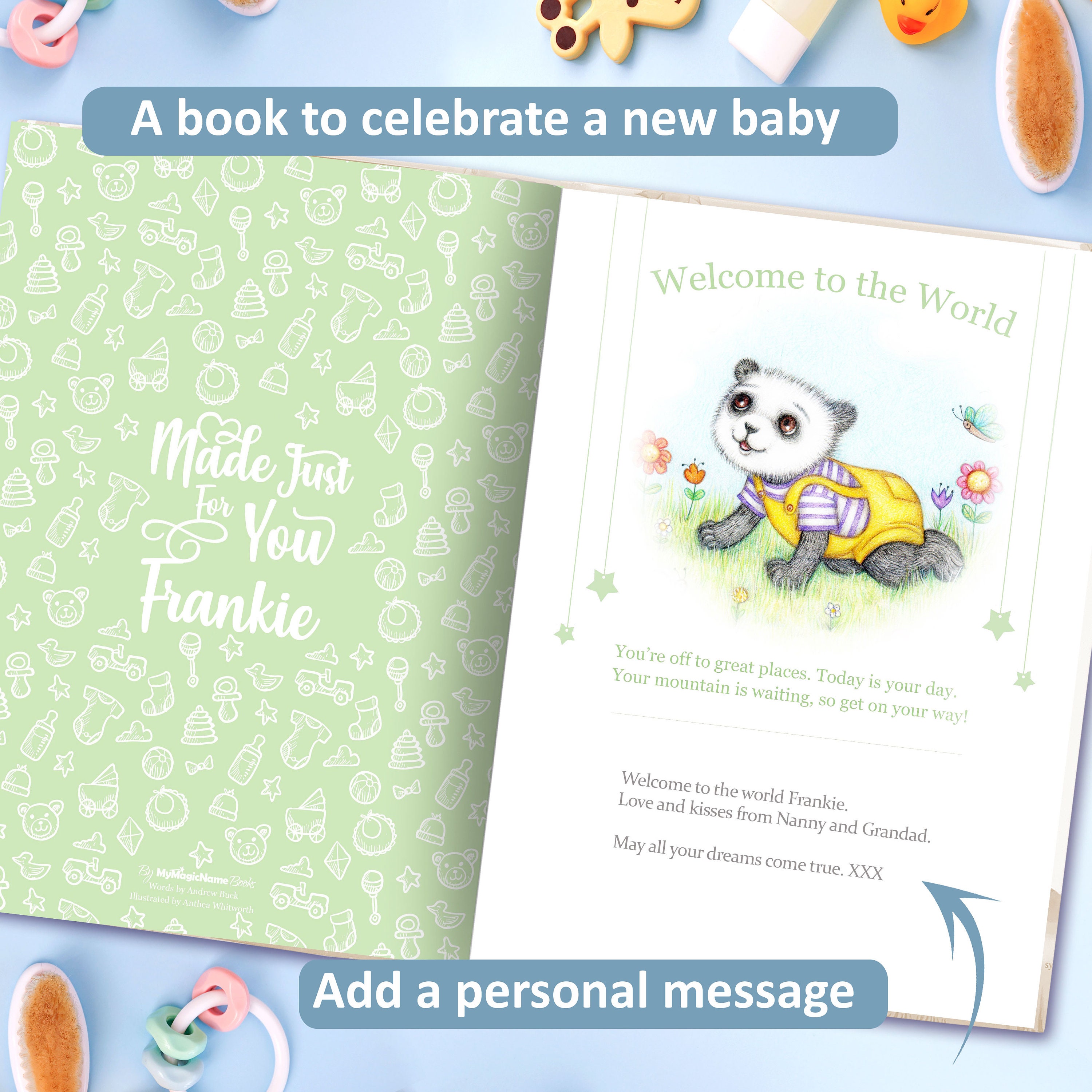 Personalized New Baby Gift Book for Newborns Toddlers Aged Etsy