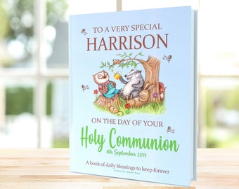 Personalised Holy Communion Gift Book: Hand Illustrated Blessings