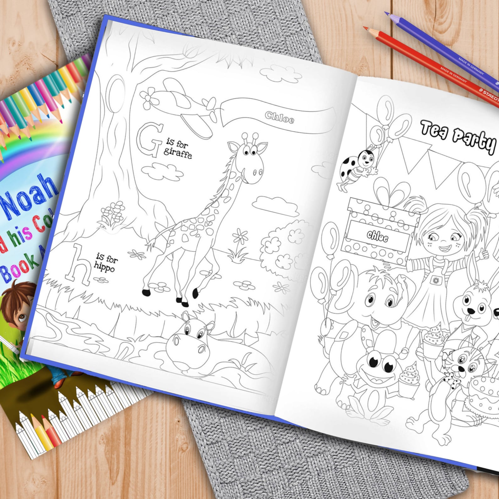 Personalised Coloring Book for Children A Fun Coloring Book Etsy