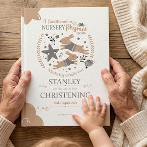 Personalised christening gift book for baby