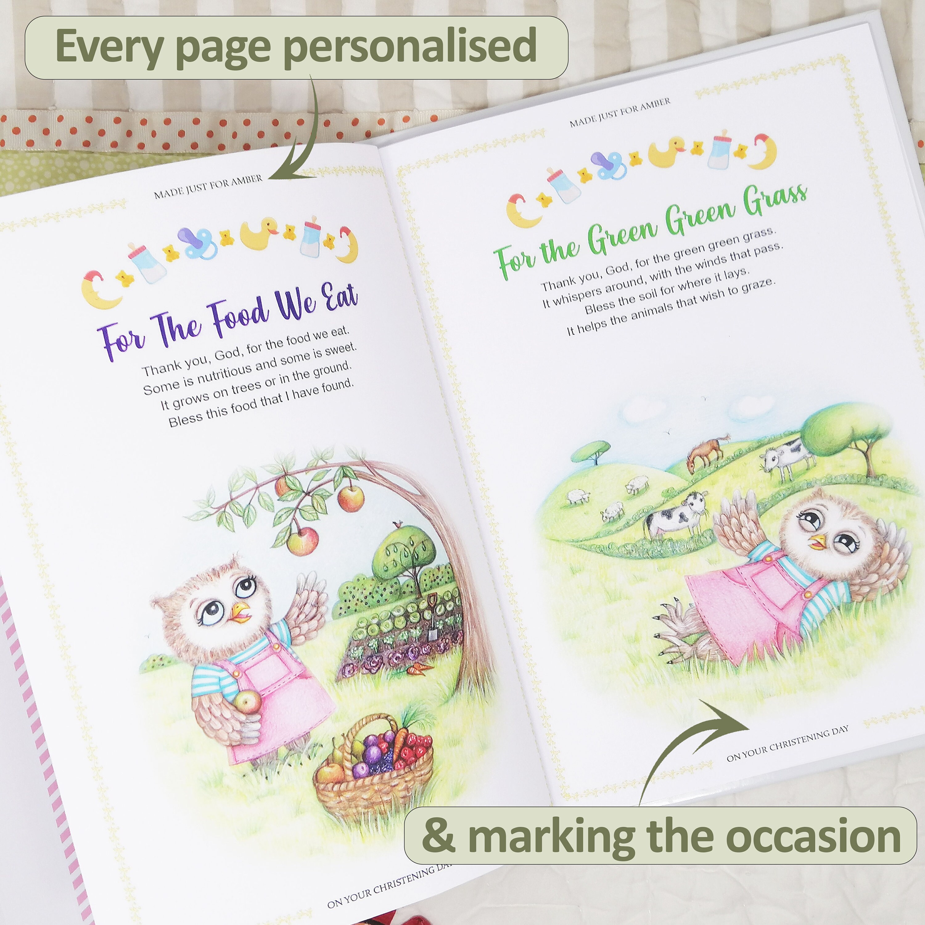 Personalised Christening Gift Book Of Nursery Rhymes - By My Magic Name