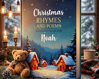 Personalised Christmas Rhymes Book, Custom Poems Include Your Child's Name