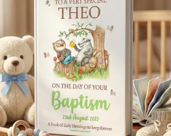 Personalised Baptism / Christening Gift Book For Baby: Treasured Blessings Keepsake