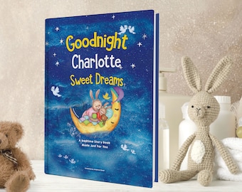 Personalised Goodnight Sweet Dreams Story Book for Bedtime.  Made To Help Settle A Child to Sleep. For Children Aged 0-6 years.