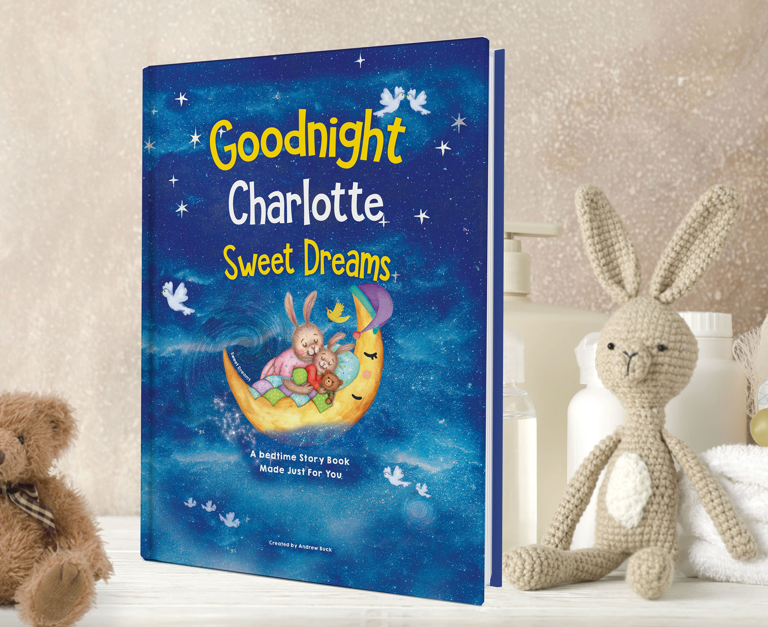 Personalised Bedtime Story Book: Goodnight Sweet Dreams, Ages 0-6 - Etsy, image size:3000x2448