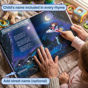 Personalised Book of Nursery Rhymes & Poems for Newborns and Toddlers. Keepsake image 4