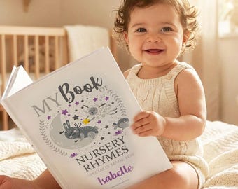 Libro de rimas infantiles personalizado: un regalo de recuerdo hecho a mano para bebés.