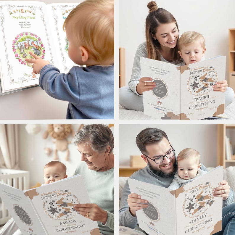 Personalised Christening / Baptism Gift Book of Classic Nursery Rhymes: Keepsake Treasury image 11