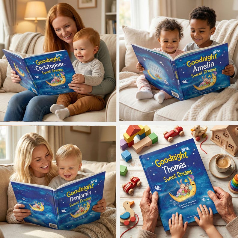 Personalised Bedtime Story Book For Children 0-7 years. Help Settle Them Down To Sleep image 2