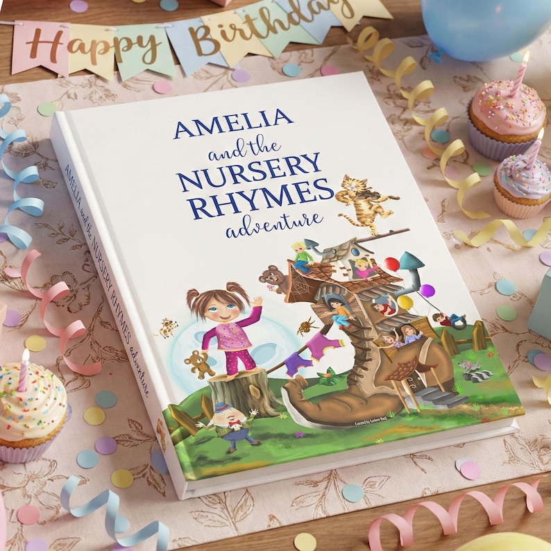 Personalised Book of Nursery Rhymes & Poems for Newborns and Toddlers. Keepsake image 7