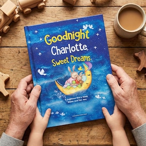 Personalised Bedtime Story Book For Children 0-7 years. Help Settle Them Down To Sleep image 1