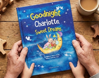 Personalised Bedtime Story Book For Children 0-7 years. Help Settle Them Down To Sleep