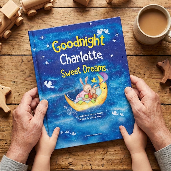 Personalised Bedtime Story Book For Children 0-7 years. Help Settle Them Down To Sleep