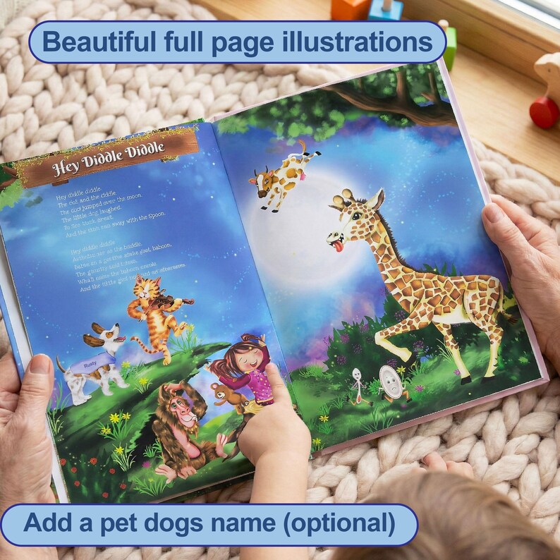 Personalised Book of Nursery Rhymes & Poems for Newborns and Toddlers. Keepsake image 6