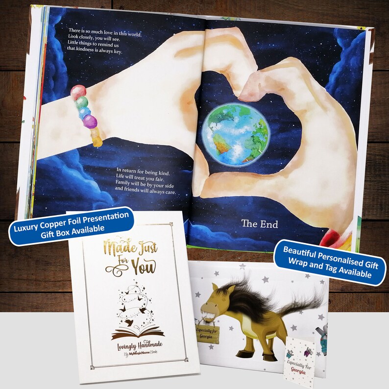 Personalized Book for Girls Book of Love and Kindness for Children Include 1-10 Family Members New Baby Gift NEXT DAY DISPATCH image 8