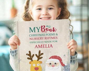 Libro de rimas navideñas personalizado: Poemas personalizados con el nombre de tu hijo. ¡GUAU!