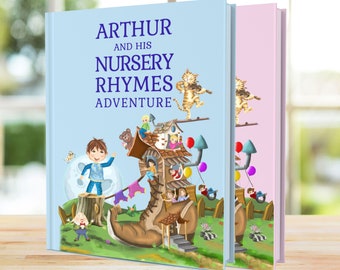 Book of Nursery Rhymes And Modern Poems Personalized for Baby and Child - First Birthday Gift, For Ages 0-4 Years, Baby Keepsake Book