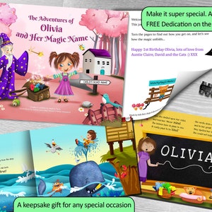 Personalized Book for Girls A Personalized Story Book A Unique Story Based on the Letters of a Child's Name image 2