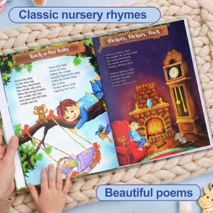 Personalised Book of Nursery Rhymes & Poems for Newborns and Toddlers. Keepsake image 5