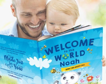 First Birthday Gift | Welcome To The World Personalized Story Book for For Children Aged 0-5 Years | Beautiful Custom Keepsake Storybook