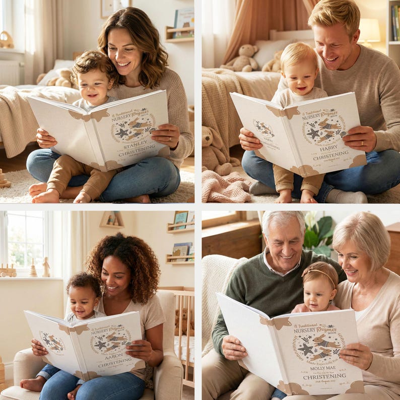 Personalised Christening / Baptism Gift Book of Classic Nursery Rhymes: Keepsake Treasury image 10