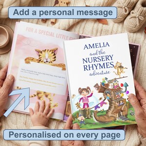Personalised Book of Nursery Rhymes & Poems for Newborns and Toddlers. Keepsake image 3