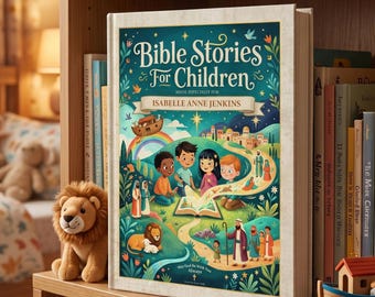 Libro de historias bíblicas personalizado para niños de 0 a 12 años. Un recuerdo para siempre. Ideal para bautizos, comuniones y cumpleaños.