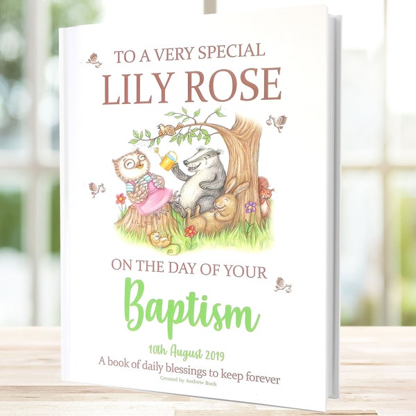 Baptism Gift Book, A Very Special Personalized Book of Blessings Especially Made for Child's Baptism Day Gift