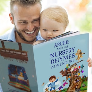 First Birthday Gift Personalized Book of Timeless Nursery Rhymes and Modern Poems for Baby and Child Beautiful Baby Gift image 2